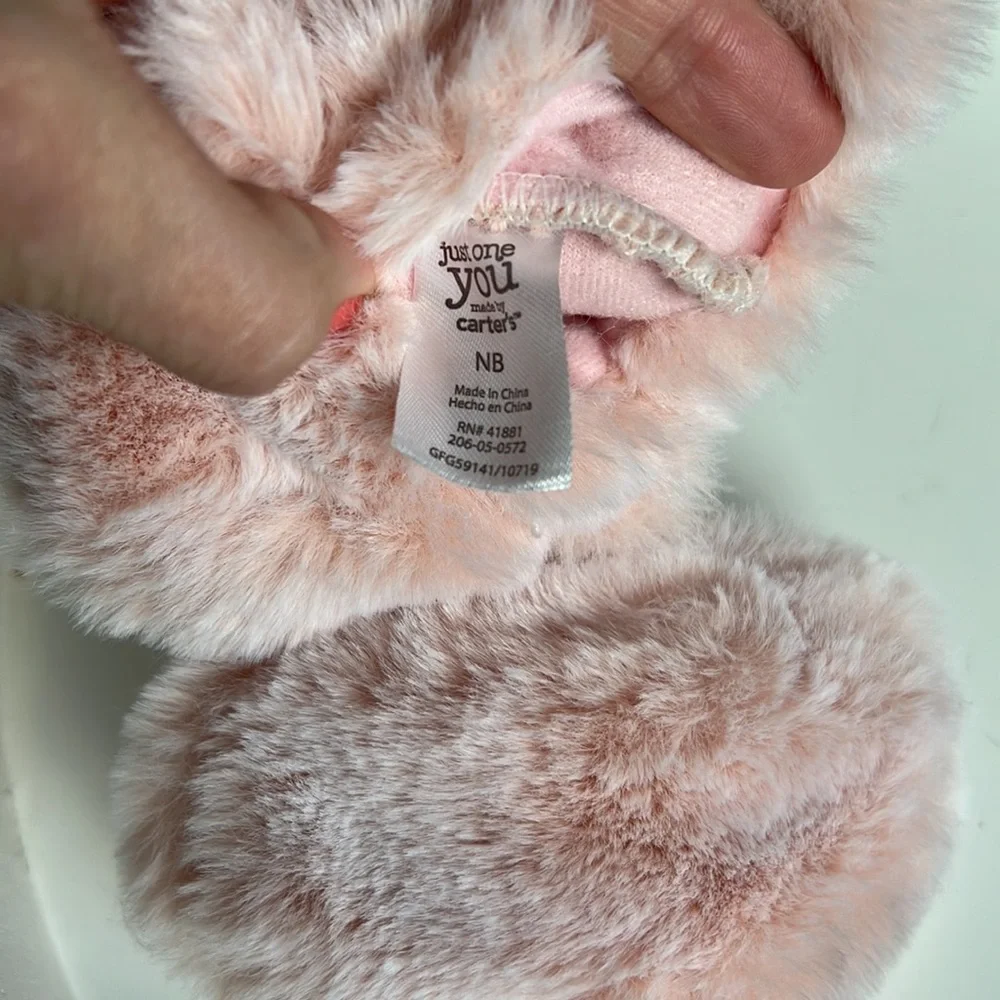 Lot of 5 slippers 🐰🐰. Pink, furry, leather. Size NB-5. - Picture 8 of 14